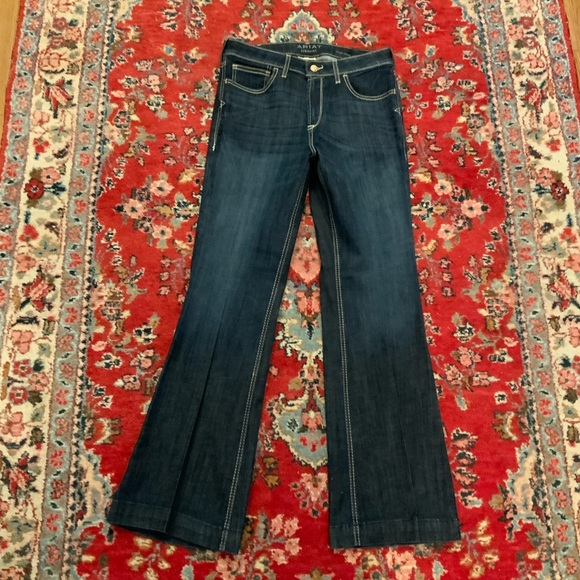 Ariat Denim High Rise Womens Slim Trouser Jeans  Dry Cleaned 32/32 - Picture 3 of 11